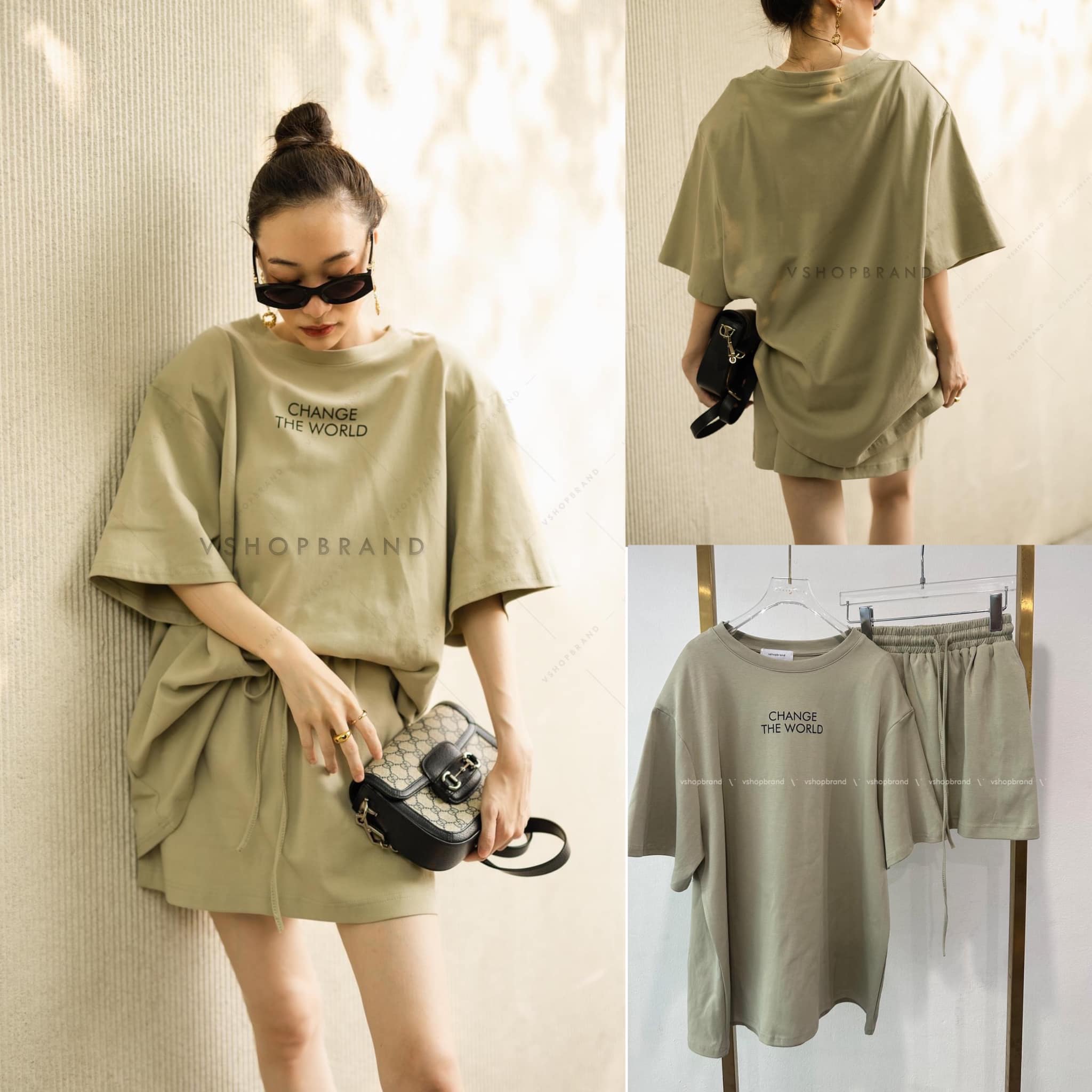 Set เสื้อยืด Chang The world + กป.สั้น สินค้าคุณภาพ (พร้อมส่ง)