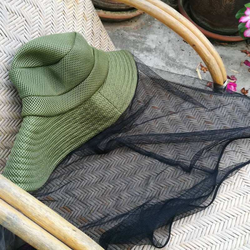 หมวกปีกกว้างพร้อมตาข่ายปิดหน้า (ของใหม่)