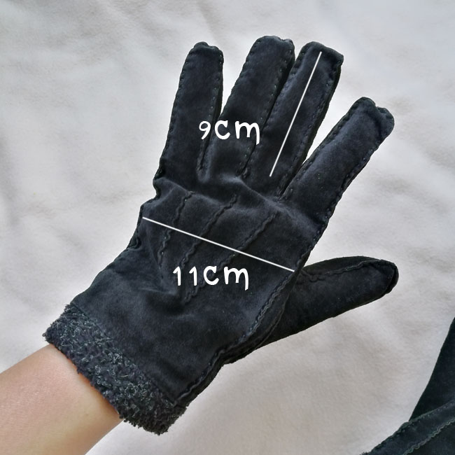 ถุงมือชาย COMME CA ISM หนังชามัวร์บุผ้าฟลีซ อุ่นติดลบ