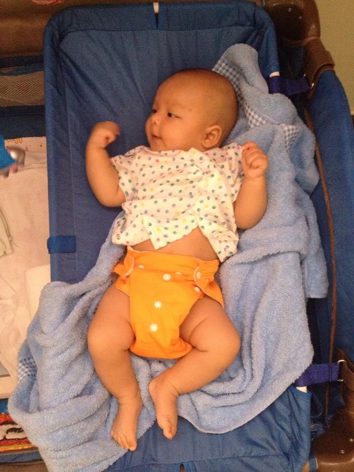 แผ่นรองซับฉี่ในกางเกงผ้าอ้อม Nano ผ้า Micro-Fiber รองในผ้าอ้อม เย็บประกบหนา ขนาด 13x34 cm