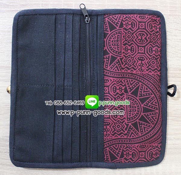 กระเป๋าใส่ธนบัตรผ้าม้งปักลาย