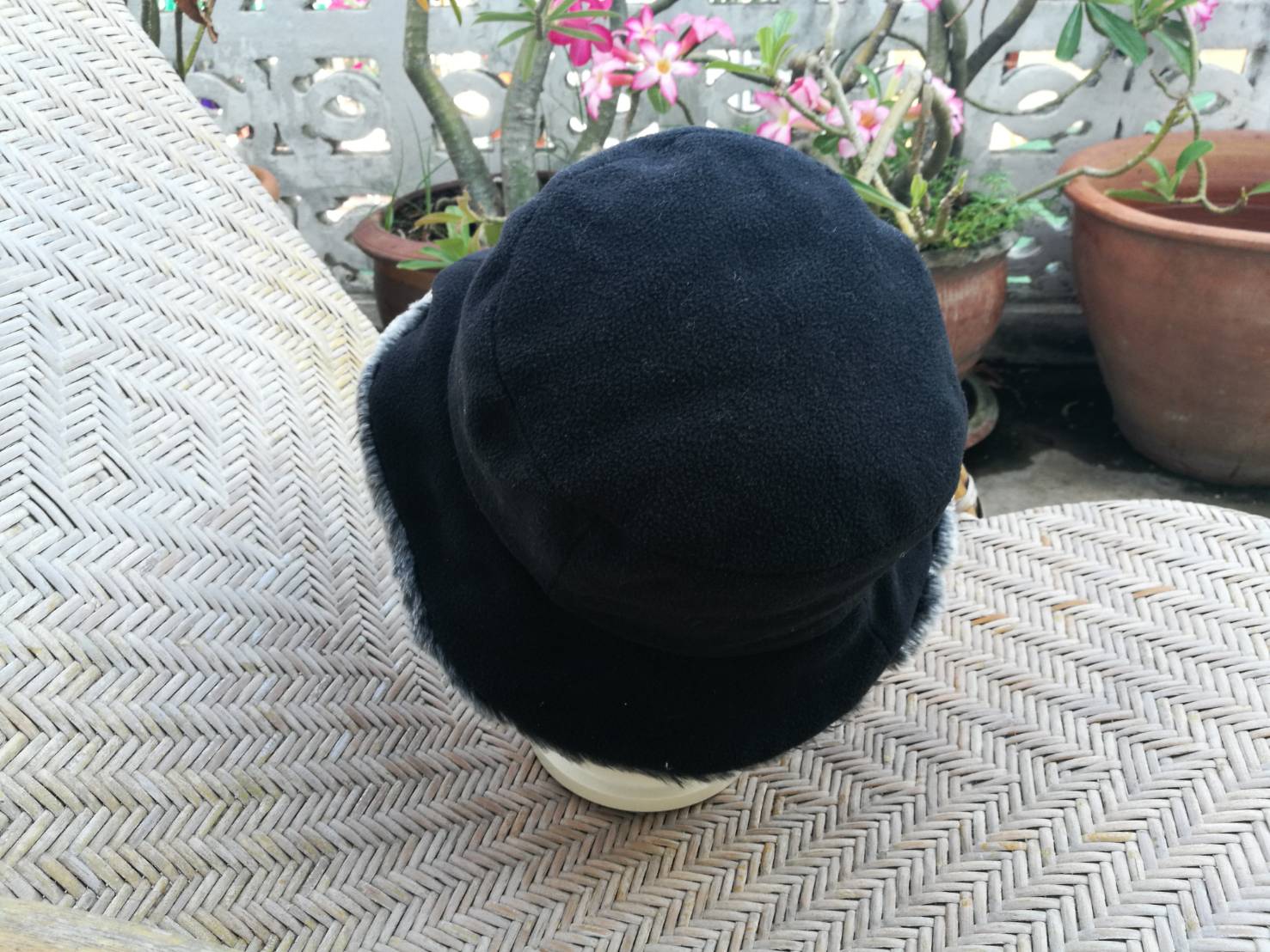 หมวกบักเก็ตเฟอร์หนาอุ่นมาก ใส่ได้ 2 ด้าน