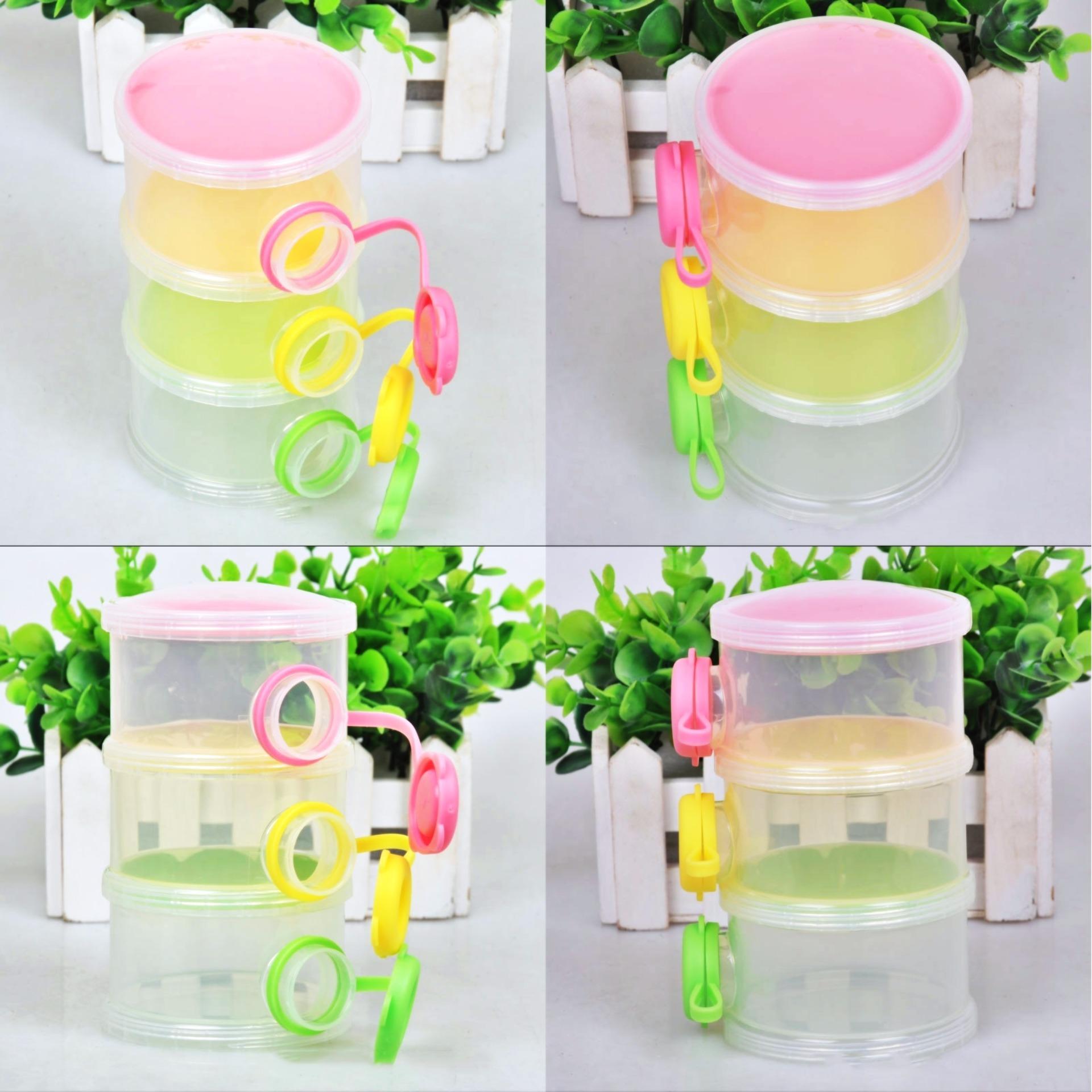 ชั้นแบ่งนมผง BPA-Free รุ่นเปิดข้าง 3 ชั้น หมุนแยกชั้นได้ NanaBaby