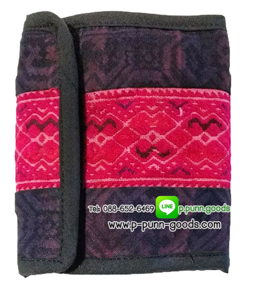 กระเป๋าสตางค์ใบสั้น กระเป๋าสตางค์ผ้าชาวเขา Upcycled