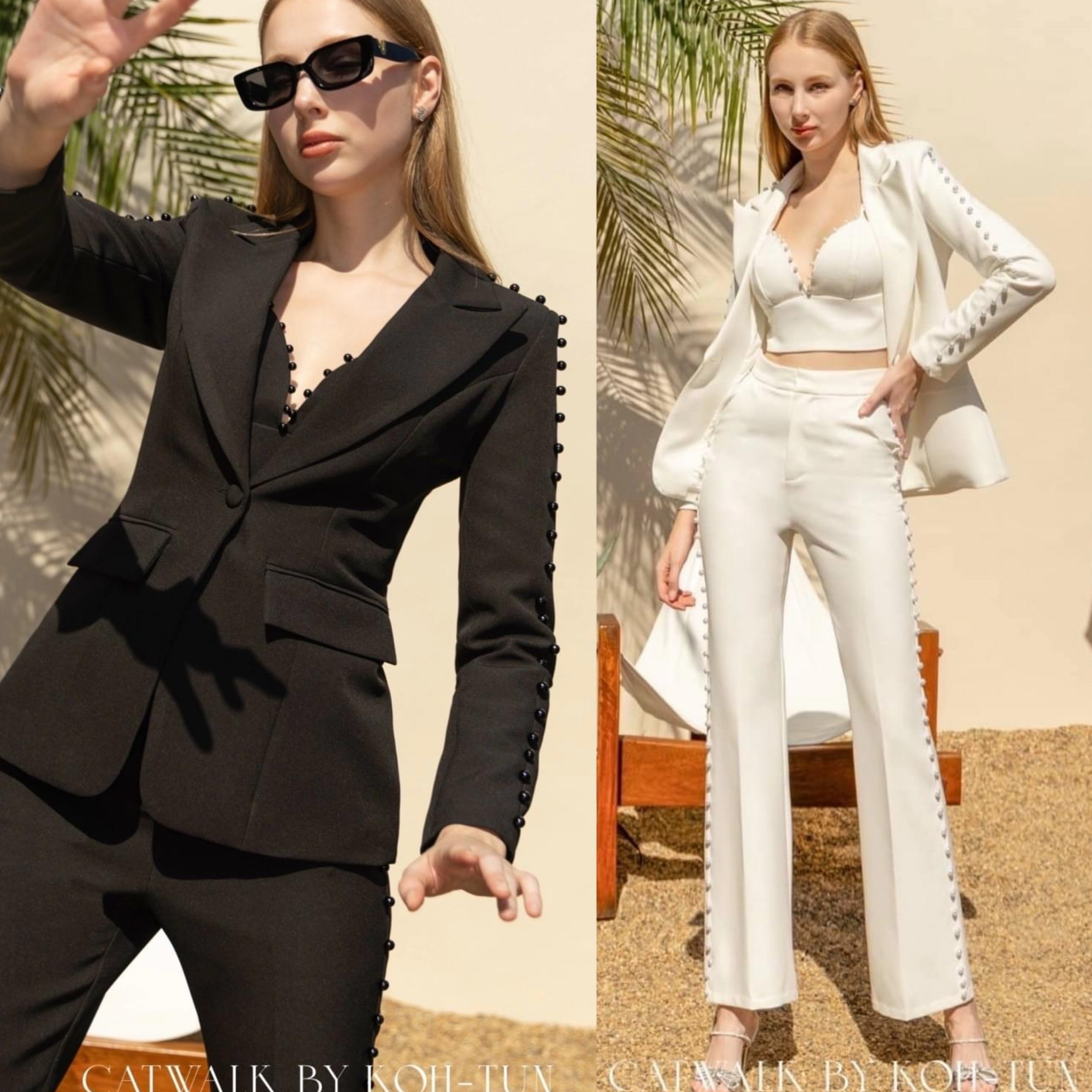 เซตBLAZER 3 ชิ้น เนื้อผ้าเกรดเอ ตัวBLAZER เป็นทรงกึ่งเข้ารูปทรงสไตล์เท่ห์ๆ ช่วงแขนแต่งด้วย หมุดมุกเรียงเม็ดโทนสีตามตัวชุดดูหรูมาก ด้านในมีซับ+เสื้อครอปสายเดี่ยวทรงเข้ารูปตามตัว +กางเกงเป็นทรงขาม้า ใส่สบาย สินค้าคุณภาพ (พร้อมส่ง)