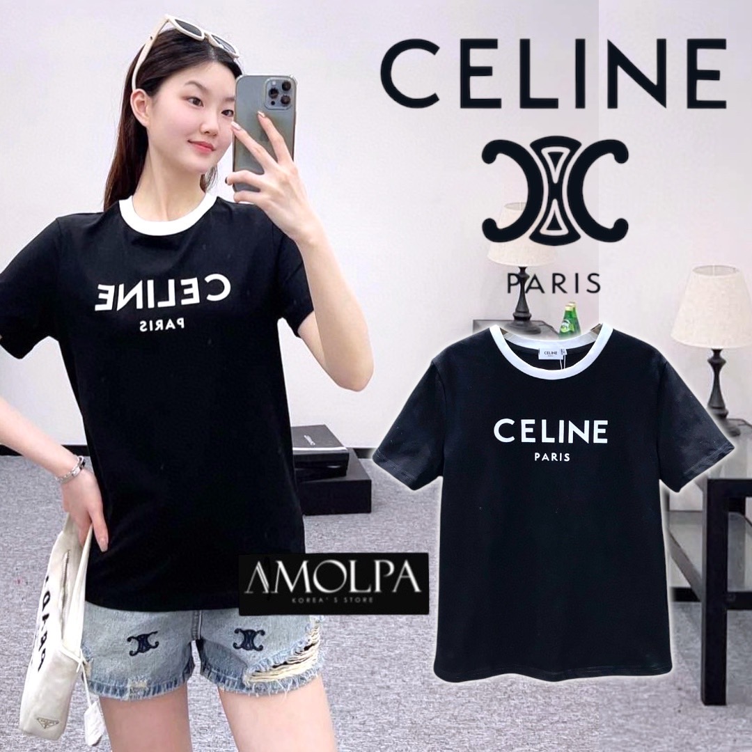 เสื้อยืด CELINE สวยเด่น ลายใหม่ชนช๊อปป สวยม๊ากกกกก เนื้อผ้าดีมากๆค่ะ ผ้าเย็นๆ ใส่สบาย : สินค้าคุณภาพ (พร้อมส่ง)