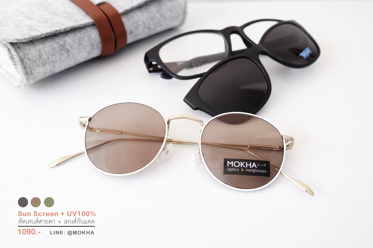 [pre-order] แว่นกันแดด LEO - black กรอบโลหะ ทรงกลม กว้าง 130 มม. (sizeS)