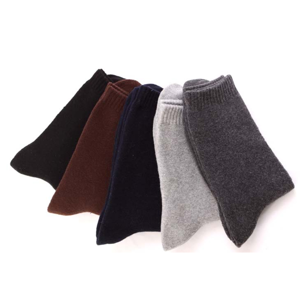 [แพค 5 คู่] ถุงเท้าไซส์ใหญ่ 47-50 แบบหนาพิเศษ กันหนาว KR1042