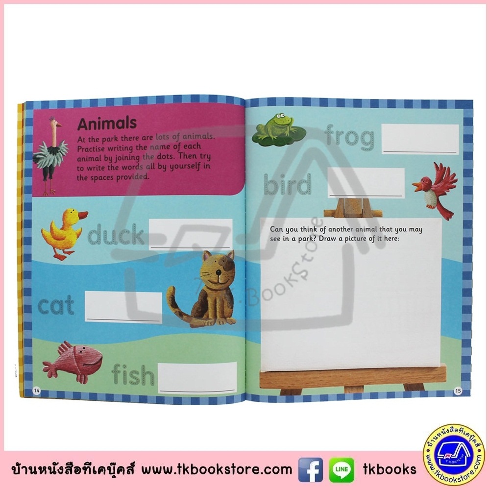 Activity Fun Learning : First Words : An Early Learning Activity Book หนังสือกิจกรรมสำหรับเด็กก่อนวัยเรียน คำศัพท์