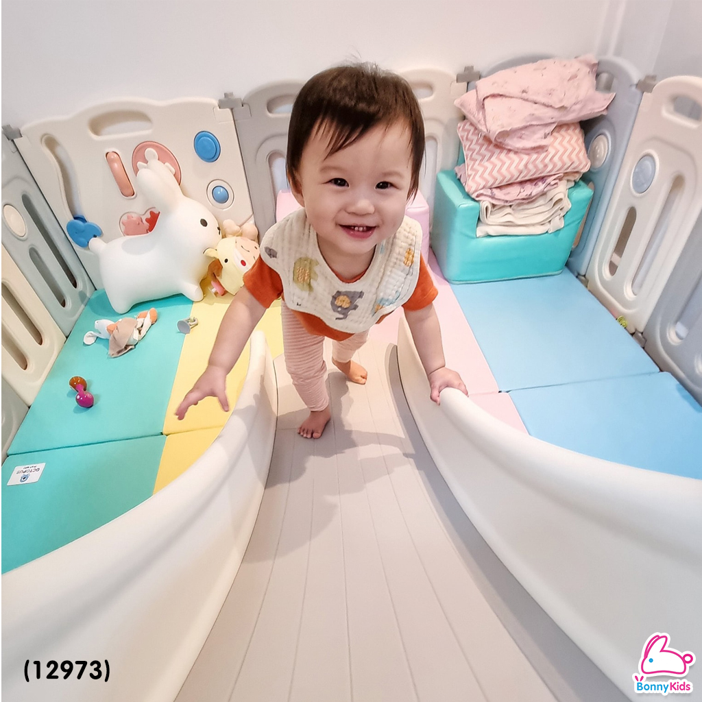 (12973) Baby Slider เซ็ตรถบัสสไลด์เดอร์ + แป้นบาส+ชิงช้า อุปกรณ์ครบชุด (Full Set)