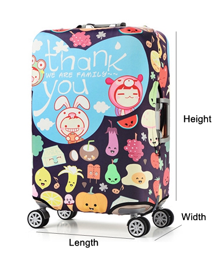 (ผ้ายืด พิมพ์ลาย ขนาด XL) ผ้าคลุมกระเป๋าเดินทาง ขนาด 29 - 32 นิ้ว มี 10 ลาย 10 แบบให้เลือก