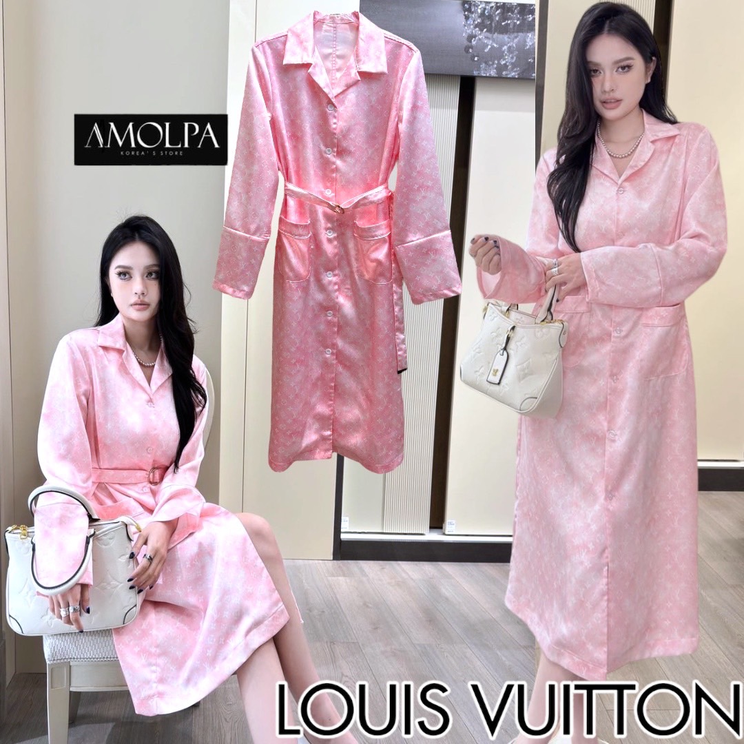 DRESS LV PAJAMAS SILK ผ้าดีสุดดดดดดดด ส๊วยยม๊ากกก สินค้าคุณภาพ (พร้อมส่ง)