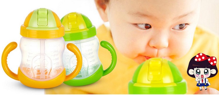 ถ้วยหัดดื่ม NanaBaby ขวดดูดน้ำเด็ก หลอดดูดมีลิ้นกันสำลัก BPA-Free (6 m+)