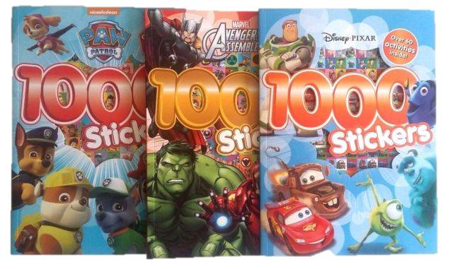 1000 Heroes Stickers & Activity 3 Books Collection : Disney Pixar Nikelodeon Paw Patrol Mavel Superheroes เซตหนังสือสติกเกอร์ เซต 3 เล่ม