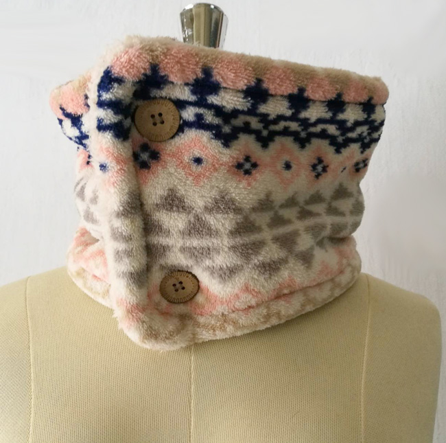 ที่อุ่นคอ Neck Warmer Hood ไหมพรมบุผ้าฟลีซ หนาอุ่นติดลบ