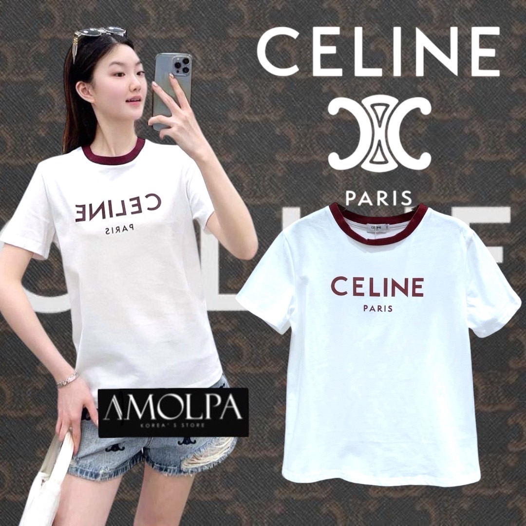 เสื้อยืด CELINE สวยเด่น ลายใหม่ชนช๊อปป สวยม๊ากกกกก เนื้อผ้าดีมากๆค่ะ ผ้าเย็นๆ ใส่สบาย : สินค้าคุณภาพ (พร้อมส่ง)