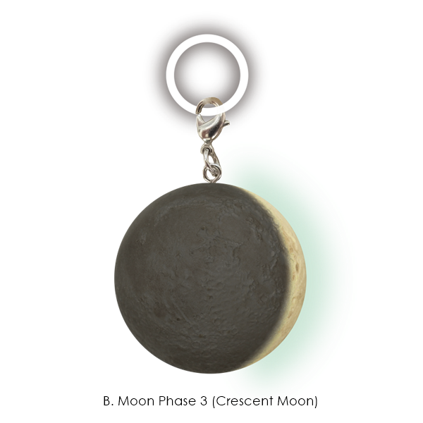 กาชาปองมาสคอทดวงจันทร์ STC Moon Phase Glow-in-the-Dark Sign Mascot