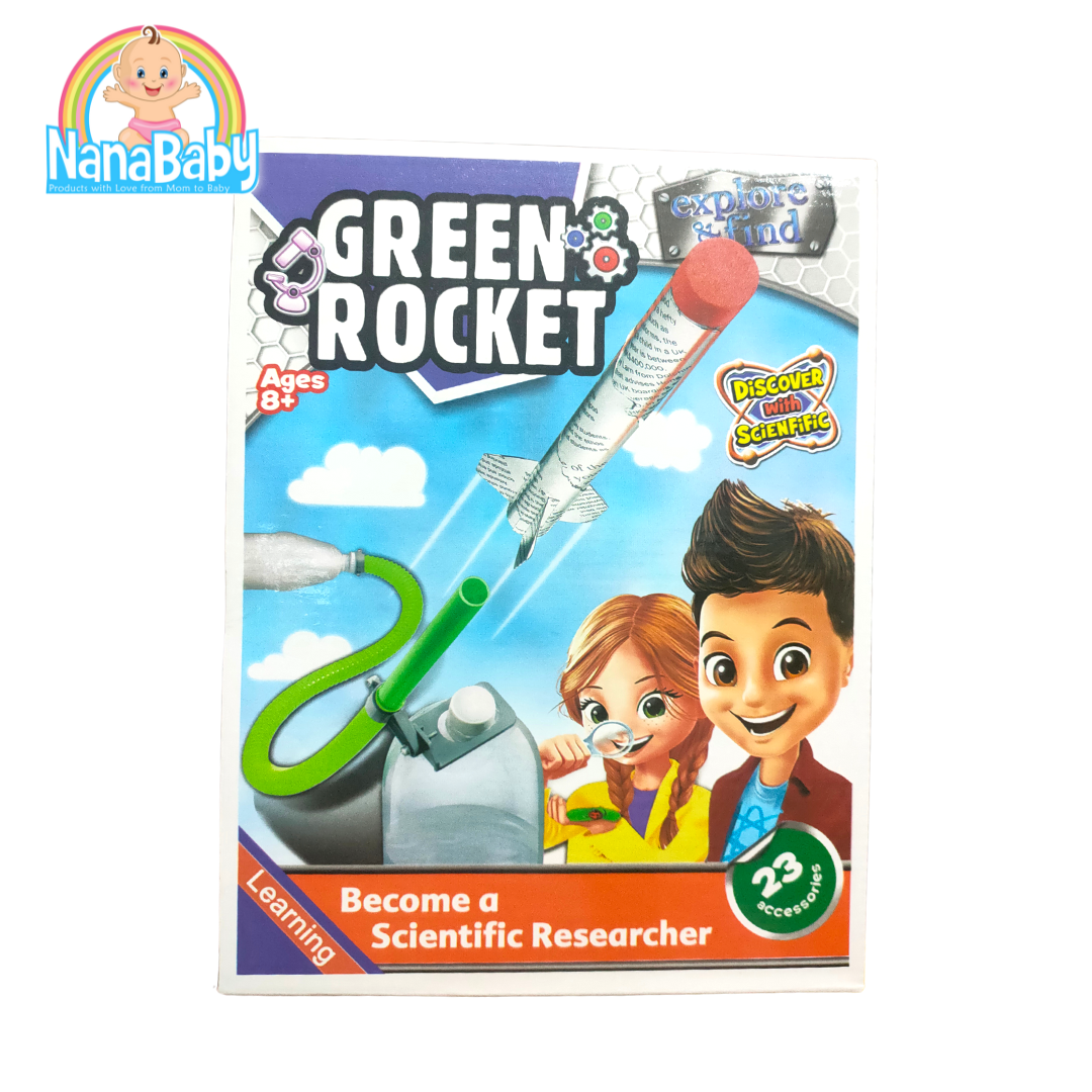 ของเล่นวิทยาศาสตร์ ชุดสร้างจรวดลม DIY Green Rocket