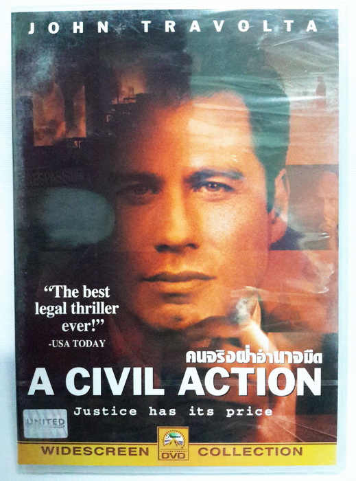 (DVD) A Civil Action (1998) ซีวิล แอ็กชัน คนจริงฝ่าอำนาจมืด (มีพากย์ไทย)