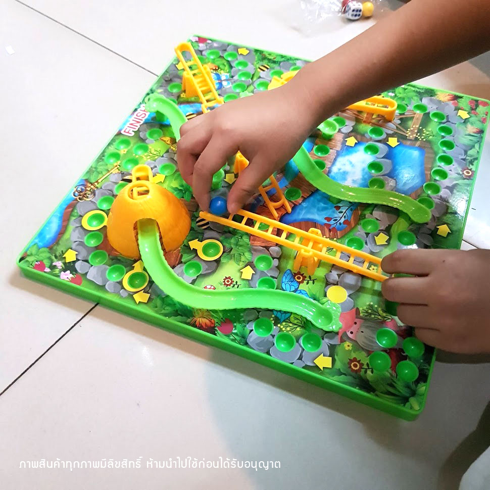 บอร์ดเกมส์ บันไดงู สามมิติ 3D Snakes n Ladders ขนาด 30 x 30 ซม. สำหรับเด็ก 3 ปีขึ้นไป