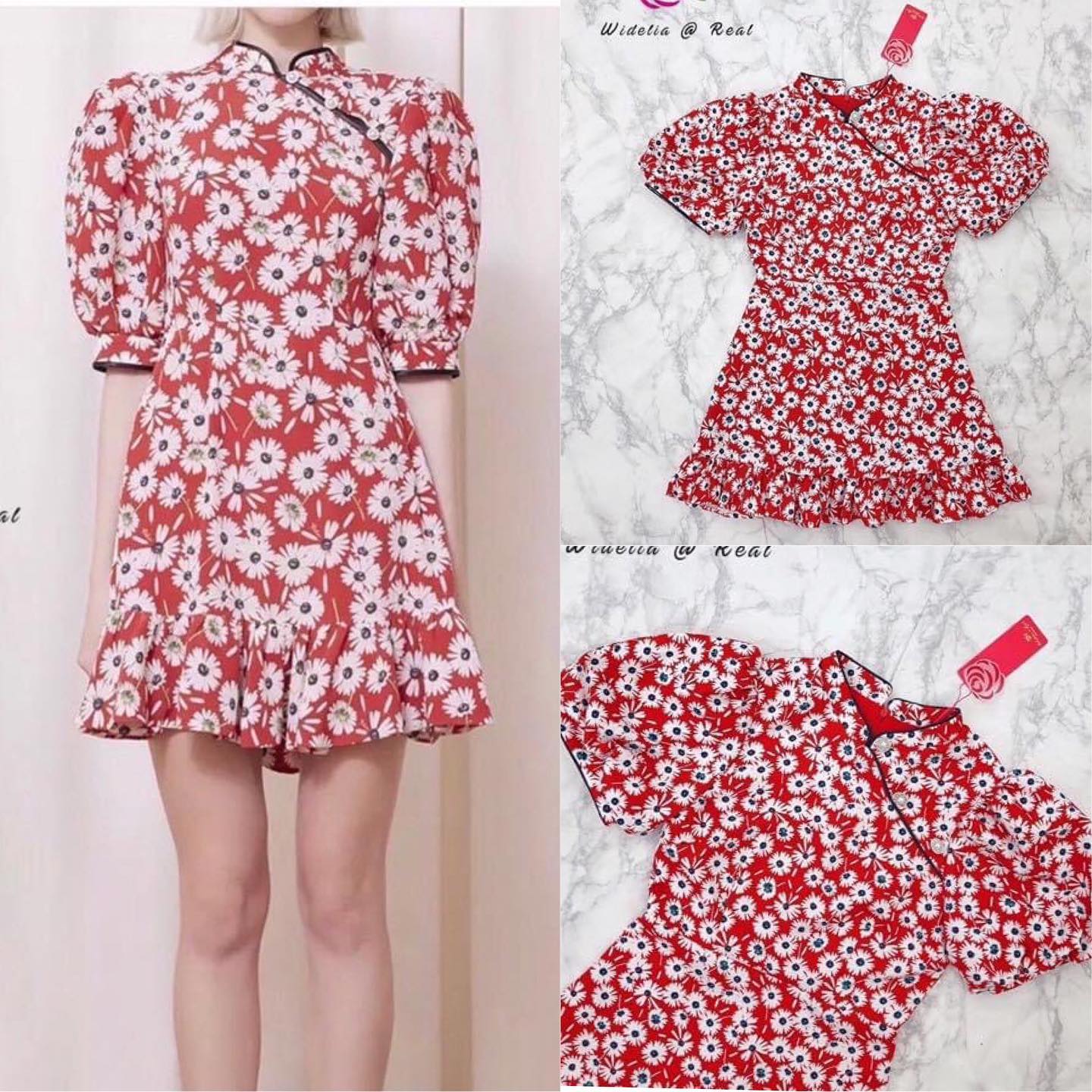 Dress เดรสกี่เพ้าแสนสวย คุณขาใครไวใครได้ รุ่นนี้งานคือเป๊ะมาก เนื้อผ้าโครตดีขอบอก สินค้าคุณภาพ (พร้อมส่ง)