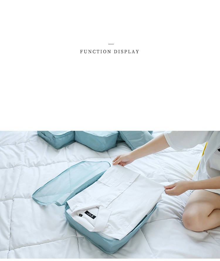 DINIWELL กระเป๋าจัดระเบียบเดินทาง 6 ชิ้น สุดคุ้ม จัดกระเป๋าเดินทาง ท่องเที่ยว ใส่เสื้อผ้า ชุดชั้นใน รองเท้า พกพาสะดวก มี 2 ลาย 2 ลายให้เลือก