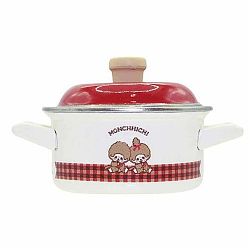 กาชาปองโมเดลเครื่องครัวฟูจิโฮโรขนาดจิ๋วลายม่อนชิชิ FUJIHORO Enamel Monchhichi Collection ครบเซ็ท
