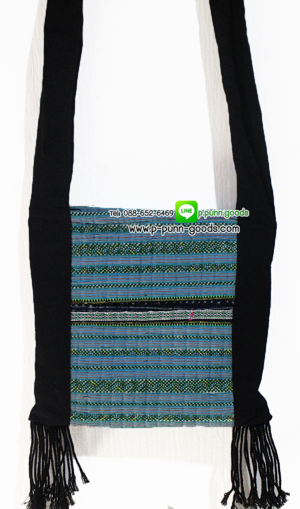 กระเป๋าย่าม ผ้าปักชาวเขา (ใบเล็ก) - size S (ผ้าเก่า)