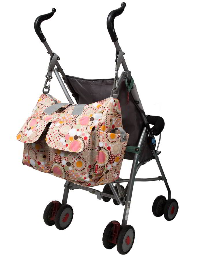 Ecosusi กระเป๋าคุณแม่ กระเป๋าสัมภาระคุณแม่ กระเป๋าแม่ลูกอ่อน แขวนรถเข็นเด็กได้ หิ้ว สะพายไหล่ได้ (Pink)