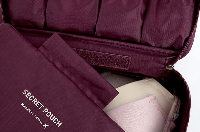 กระเป๋าใส่ชุดชั้นใน และกางเกงชั้นในพกพาสะดวก ผลิตจากไนล่อนกันน้ำ (มี 8 สีให้เลือก)