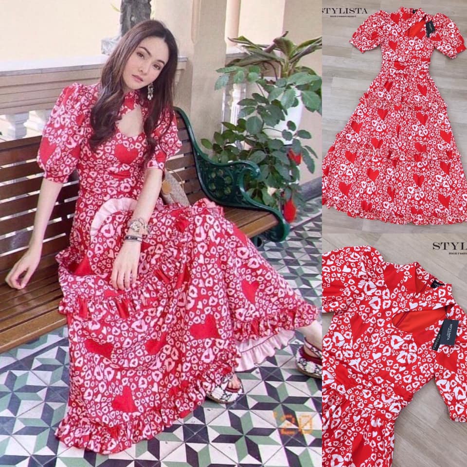 แม็กซี่เดรส ใส่สวยเรียบหรูดูดีมาก แพลตเทินดีงาม ใส่สวยเปะสุดๆ สินค้าคุณภาพ (พร้อมส่ง)