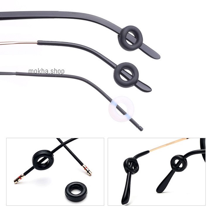 MOKHA - Silicone Donut เกี่ยวขาแว่น ซิลิโคนเกี่ยวหู แบบกลม กันแว่นลื่น แว่นหลวม แว่นตก (1คู่)