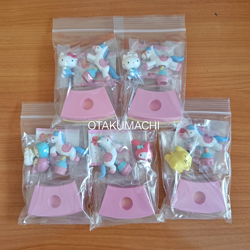 กาชาปองซานริโอ้ Shaky! Sanrio Characters Merry-go-round PINK