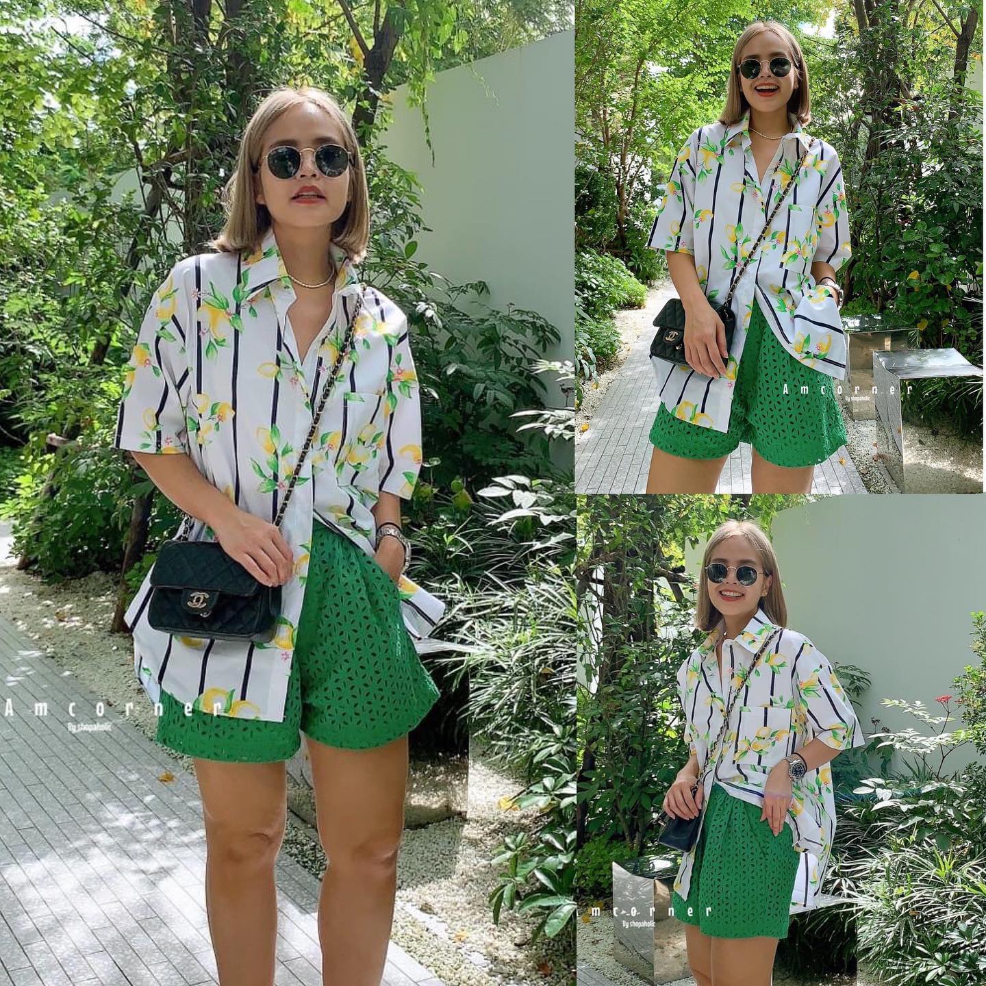 ชุดเสื้อ+กางเกงขาสั้น Lemon set shirt🍋🍋 ผ้าcottonญี่ปุ่น เนื้อนิ่ม เนื้อผ้า ใส่สบาย : สินค้าคุณภาพ (พร้อมส่ง)