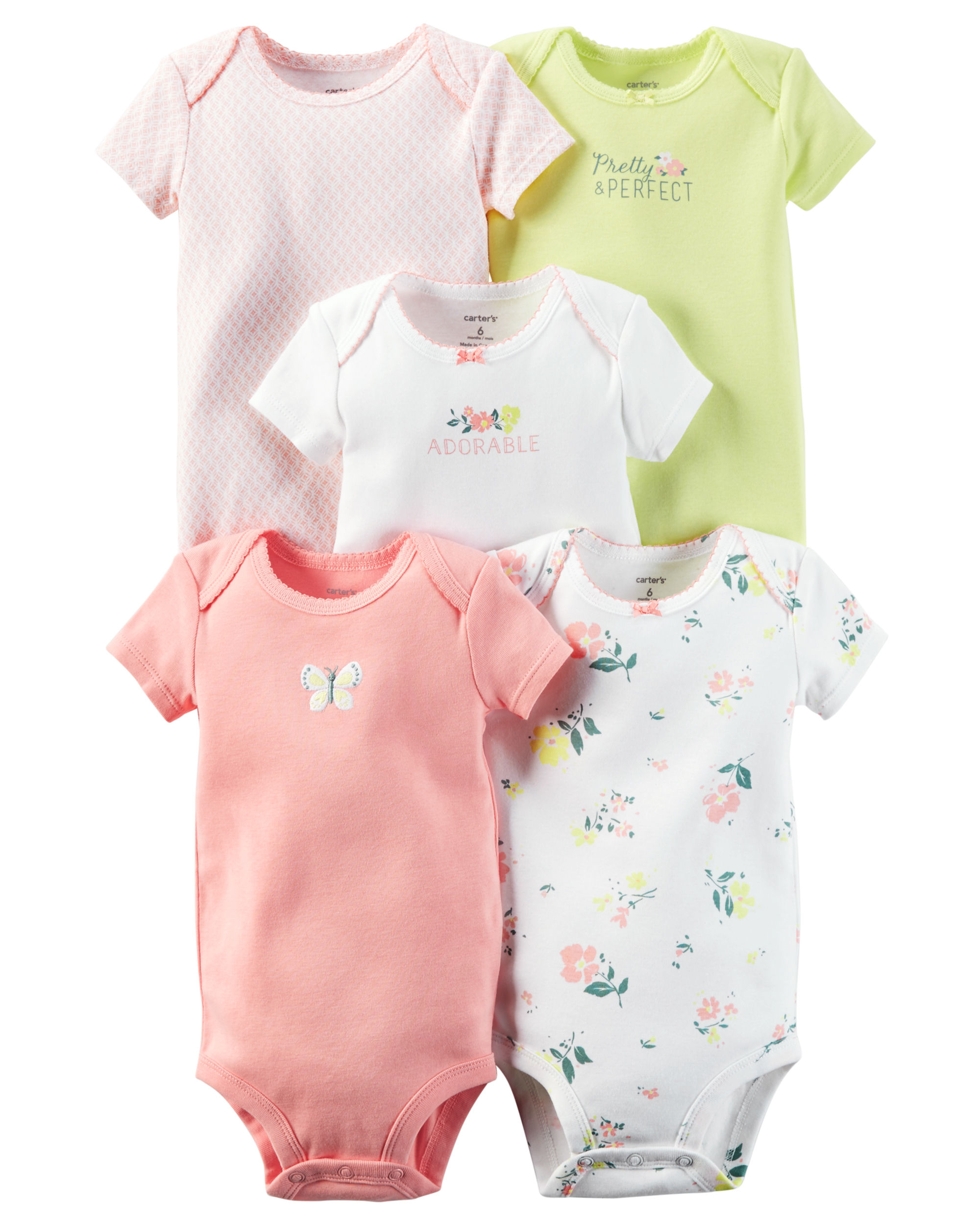 ชุดบอดี้สูทเด็กหญิง แขนสั้น วัย 0-3/3-6/6-9/9-12/12-18 เดือน คละลาย