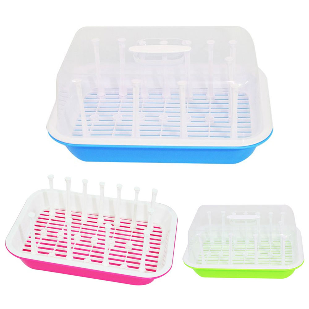 🍼💧 Ally Tray ที่คว่ำขวดนมพร้อมฝาครอบกันฝุ่น ที่ตากขวดนมที่ปลอดภัย แห้งเร็ว ไม่อับชื้น