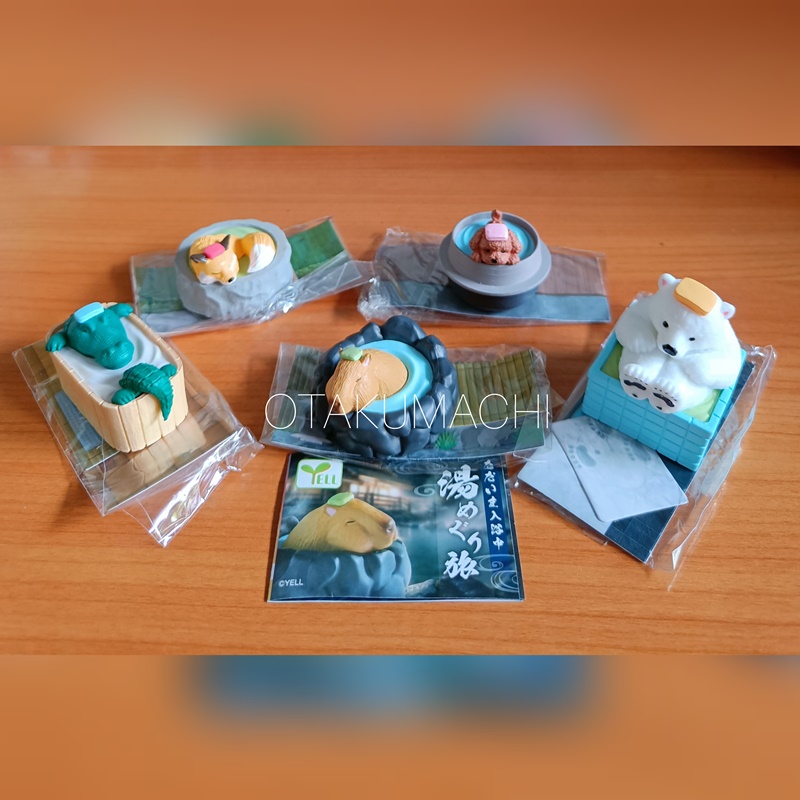 กาชาปองฟิกเกอร์สัตว์แช่น้ำพุร้อน Currently Taking a bath Hot Spring Trip