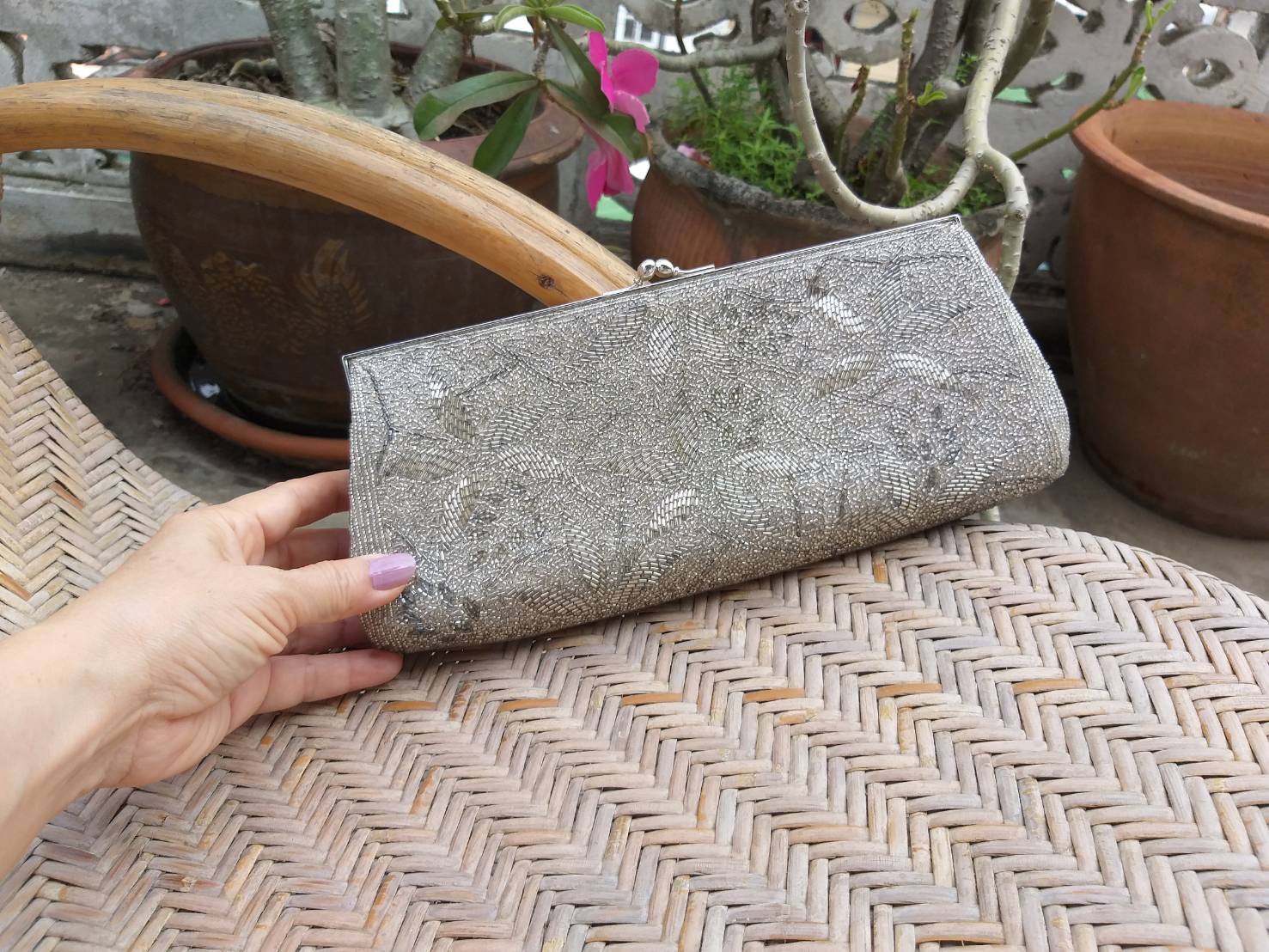 กระเป๋าหรูออกงาน ปักเลื่อมทั้งใบ สวยมากกกก