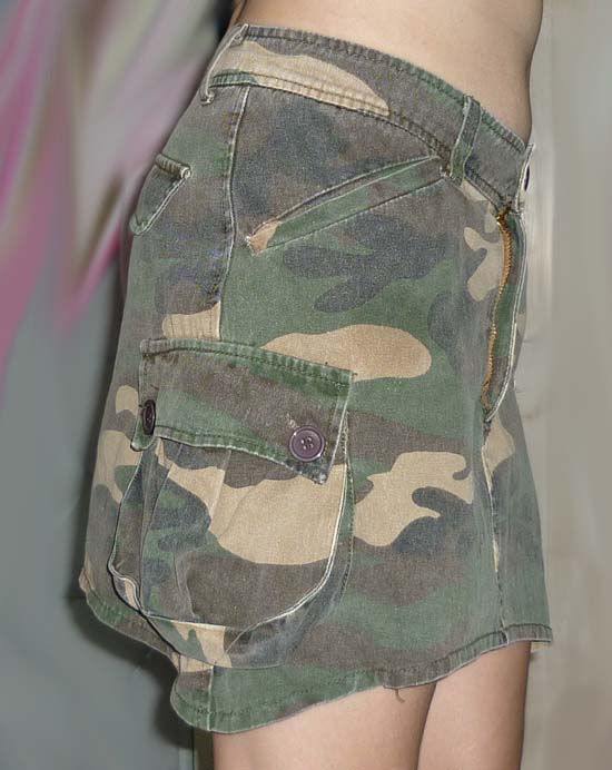 กระโปรงลายพรางย้อยข้าง น่ารักมาก 31-38-13