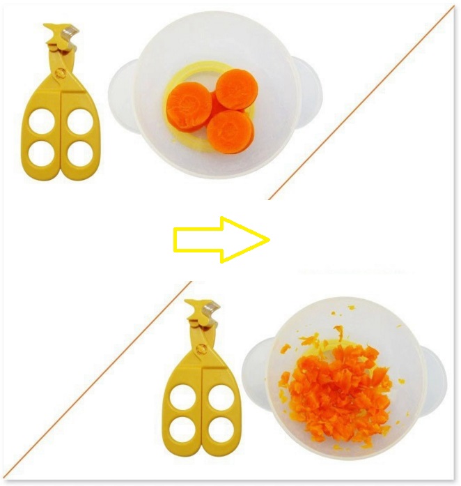 กรรไกรบดอาหารเด็กแบบหยาบ พร้อมกล่องเก็บ สำหรับเด็กหัดเคี้ยว NanaBaby