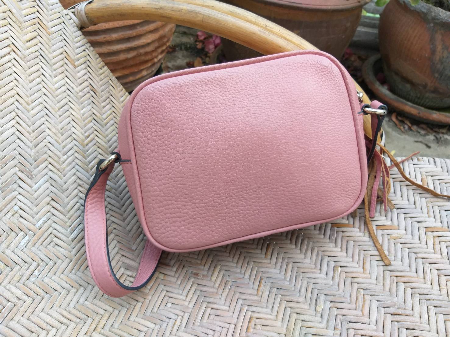 กระเป๋า GUCCI Black Soho Leather Disco Bag 308364