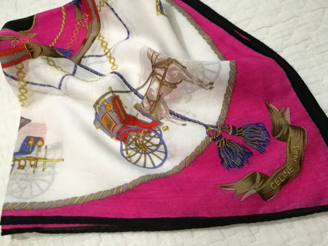 ผ้าเช็ดหน้าแบรนด์เนม CELINE PARIS