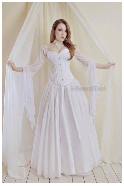 คอร์เซ็ท Corset สีขาวเรียบหรู เนื้อดี สวยเนียบค่า