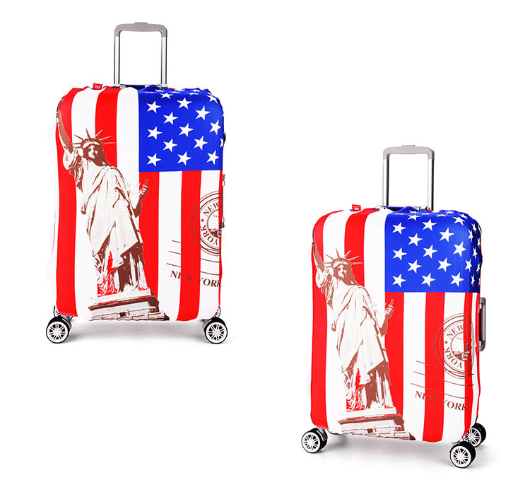 (ผ้ายืด พิมพ์ลาย ขนาด XL) ผ้าคลุมกระเป๋าเดินทาง ขนาด 29 - 32 นิ้ว มี 10 ลาย 10 แบบให้เลือก