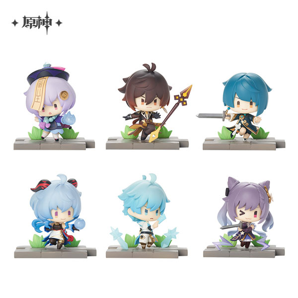 พร้อมส่ง Genshin Impact "Gallant Statues of the Battlefield" Collection Figure Liyue Part 6Pack BOX ของแท้