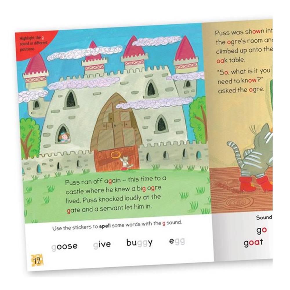 Miles Kelly : Learn to Read : Get Set Go Phonics Age 5-7 : Classic Fairly Tales 3 Books Collection : เซตหนังสือหัดอ่านภาษาอังกฤษโฟนิกส์ 3 เล่ม Goldilocks + Cinderella + Puss in Boots