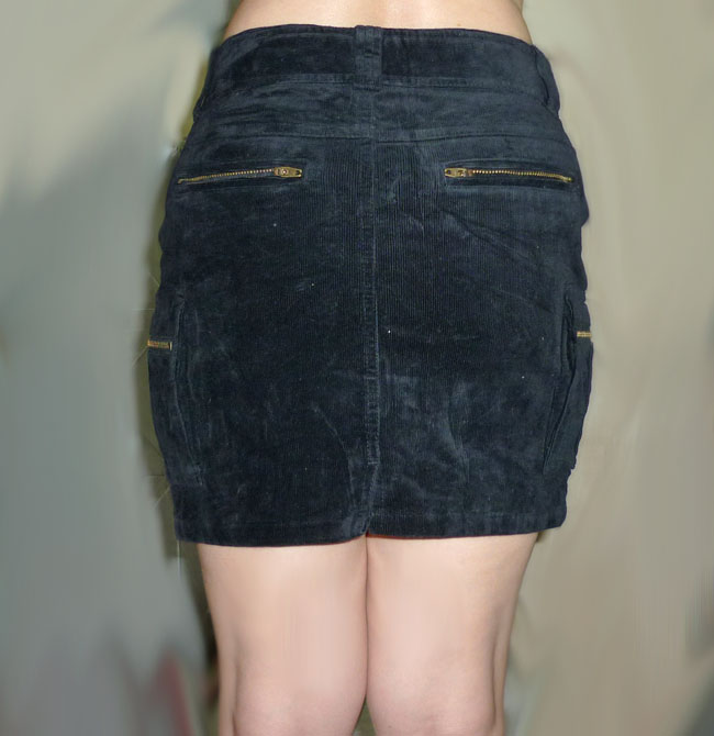 กระโปรงผ้าลูกฟูกสีดำ สวยมากตัวนี้ 29-34-14