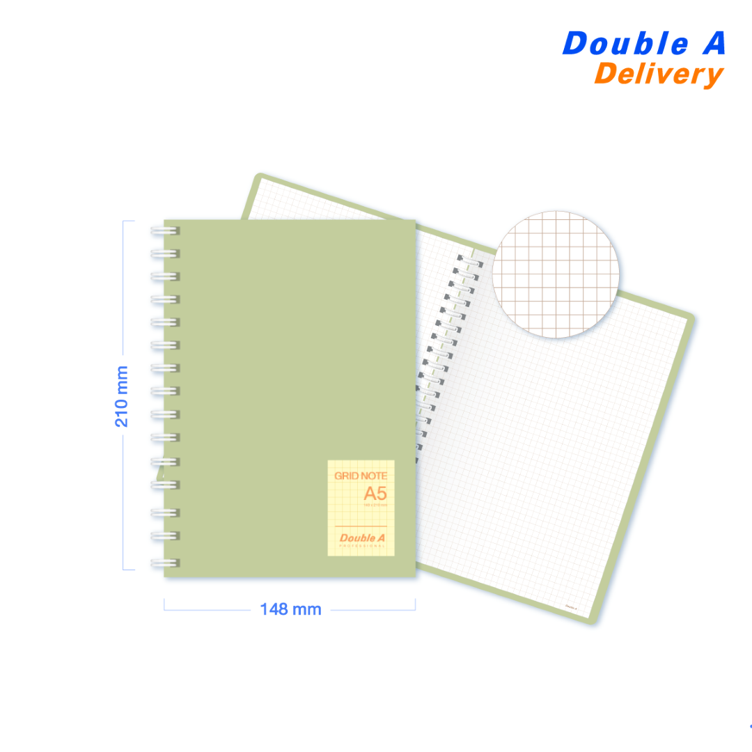 [4 เล่ม]สมุดสันห่วง A5 70แกรม 40แผ่น เนื้อในพิมพ์เส้นตาราง