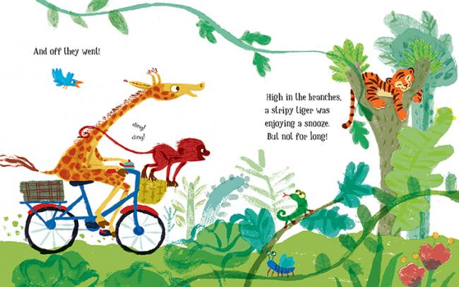 Julia Woolf : Giraffe on a Bicycle นิทานภาพ ยีราฟปั่นจักรยาน