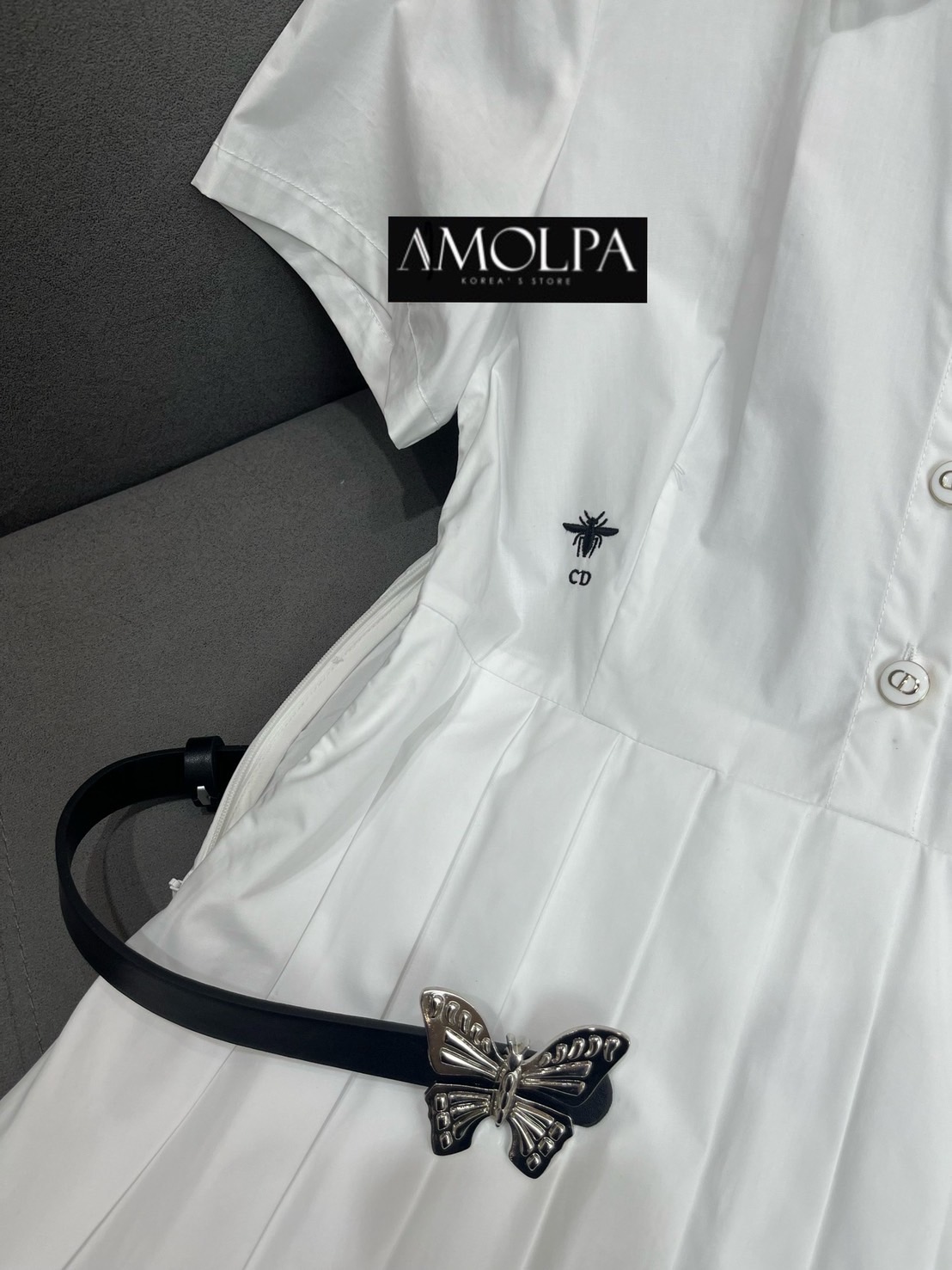 DRESS CD WITH BELT ตัวนี้ทรงยาว มีน้ำหนัก คุณภาพแน่น . สินค้าคุณภาพ (พร้อมส่ง)